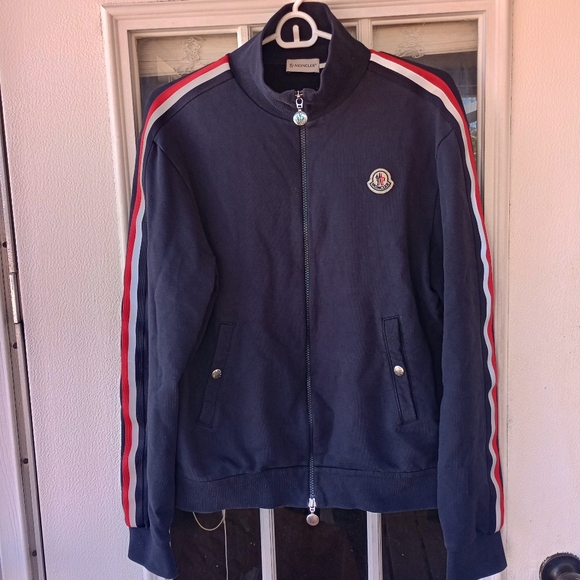 Moncler | Jackets & Coats | Moncler Navy Stripped Maglia Tricot